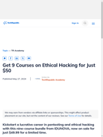  Get 9 Courses on Ethical Hacking for Just $50
    