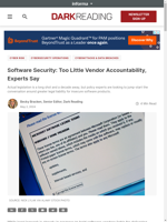  Legislation on vendor accountability for insecure software products is a long shot and a decade away
    