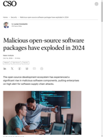  Malicious open-source software packages have exploded in 2024
    