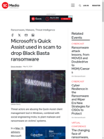  Quick Assist used in scam to drop Black Basta ransomware
    