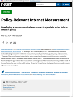  Developing a measurement science research agenda to better inform Internet policy
  