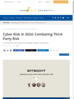 In 2024 the focus is on combatting third-party cyber risk