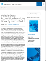  Volatile Data Acquisition in Live Linux Systems is explored in Part I
    