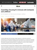  Implement intelligence-powered cybersecurity solutions for K12 schools
    