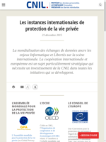  La CNIL participe activement aux instances internationales de protection de la vie privée
    