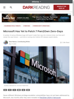  Microsoft has not patched 7 Pwn2Own zero-days
    