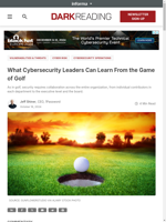  Security requires collaboration and teamwork just like in golf
  