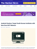  Andariel Hackers Target South Korean Institutes with New Dora RAT Malware
    