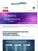  Dutch police dismantled dual dark web market 'Bohemia/Cannabia'
    