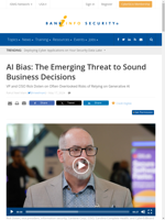  AI bias is a significant threat to business decisions
    
