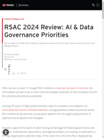  Data governance and AI priorities were highlighted at RSAC 2024
    