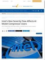  Intel's max severity flaw affects AI model compressor users
    