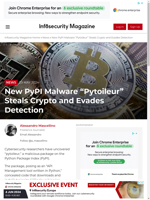  Pytoileur Malware steals crypto and avoids detection
    