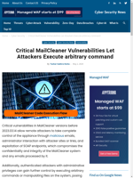 Critical MailCleaner Vulnerabilities Let Attackers Execute command
