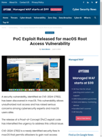  PoC exploit code released for macOS root access vulnerability
    