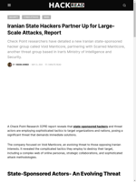  Iranian State Hackers Partner Up for Large-Scale Attacks
    