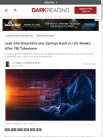  Leak Site BreachForums Springs Back to Life Weeks After FBI Takedown
    