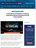  CISA warns of active hackers targeting GitLab password reset flaw
    