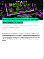  Breach Forums return to clearnet and dark web despite FBI seizure
    