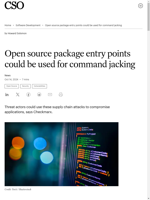 Open source packages are vulnerable to command jacking