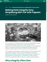  Data integrity is simplified with Tripwire's help
	