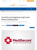 Australia Investigating Large-Scale Medical Billing Hack