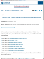  CISA released seven Industrial Control Systems advisories
    