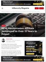 REvil Ransomware Affiliate Sentenced to Over 13 Years in Prison