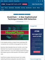  HookChain is a sophisticated technique that can evade EDR detection
    