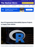  A new R programming vulnerability exposes projects to supply chain attacks
    