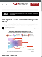  Organizations using SSO are susceptible to identity-based attacks
    