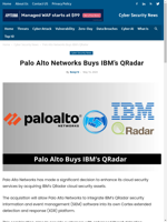  Palo Alto Networks acquires IBM's QRadar for enhanced cloud security services
    