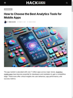 Choose the best analytics tools for mobile apps wisely