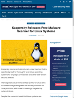 Kaspersky introduces a free tool to scan Linux systems for malware