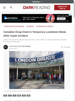  Canadian Drug Chain in Temporary Lockdown Mode After Cyber Incident
    