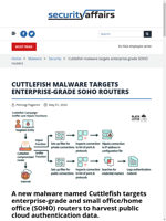  Cuttlefish malware targets enterprise-grade and SOHO routers
	