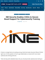 INE Security enables CISOs to secure board support for cybersecurity training
    
