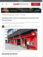  Santander experienced data breach through third-party provider
    
