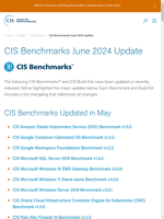  The CIS Benchmarks have been updated in June 2024
    