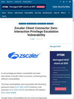  Zscaler Client Connector vulnerability allows privilege escalation
    