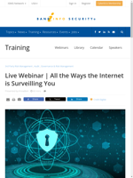  Learn how you are being surveilled on the internet in a live webinar
    