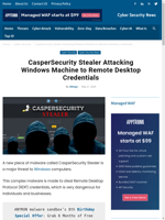 CasperSecurity Stealer is a major threat targeting Windows Remote Desktop Credentials
    
