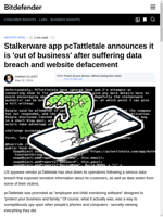  pcTattletale stalkerware app shuts down after data breach and website defacement
    