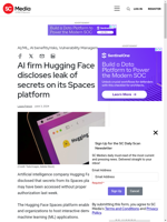  Hugging Face AI firm disclosed a leak of secrets on its Spaces platform
  