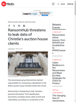 RansomHub threatens to leak data of Christie’s auction house clients
    