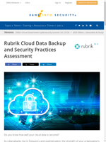  Rubrik Cloud Data Backup and Security Practices Assessment is about evaluating cloud data security
    