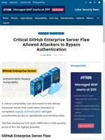  Critical GitHub Enterprise Server flaw allowed attackers to bypass authentication
    