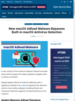 New macOS Adload Malware bypasses built-in antivirus detection
    
