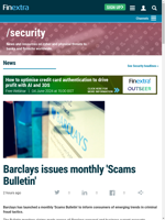 Barclays issues monthly 'Scams Bulletin' to inform consumers about emerging fraud trends