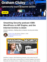  WordPress vs WP Engine battle and Internet Archive hack discussed in Smashing Security podcast
    